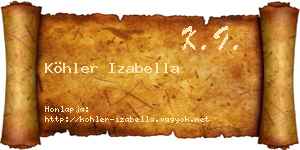 Köhler Izabella névjegykártya